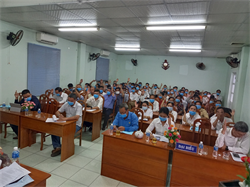 Cty CP Môi trường và dịch vụ Đô thị Bình Thuận tổ chức Hội nghị Đại biểu người lao động năm 2020
